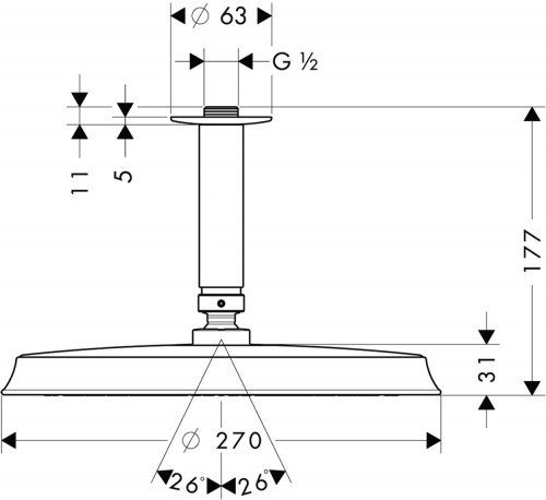 Hansgrohe Raindance Classic Air 240 27405