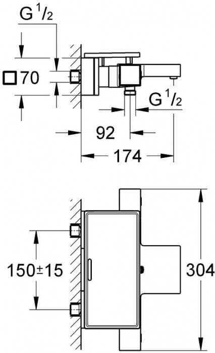 Grohe Grohtherm Cube 34502