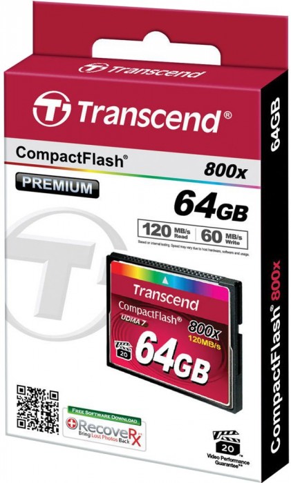 Упаковка Transcend CompactFlash 800x