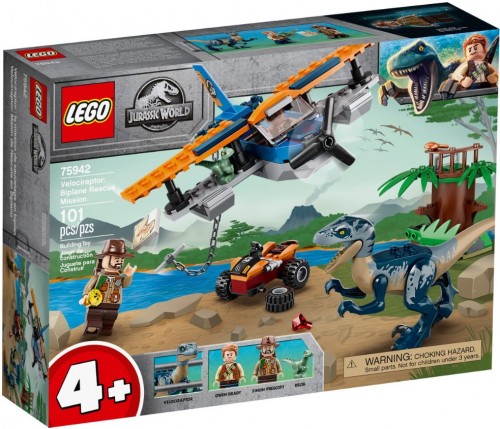 Lego Velociraptor Biplane Rescue Mission 75942