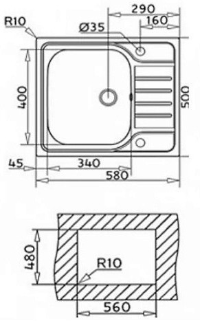 Teka Classic 1B 1/2D 580 40109615