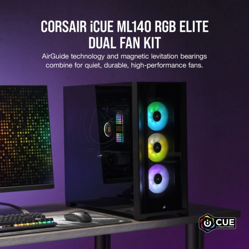 Corsair iCUE ML140 RGB ELITE Premium Dual Fan Kit