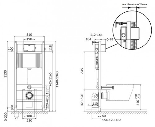 Cersanit Aqua 52 Pneu S QF WC Box S97-062