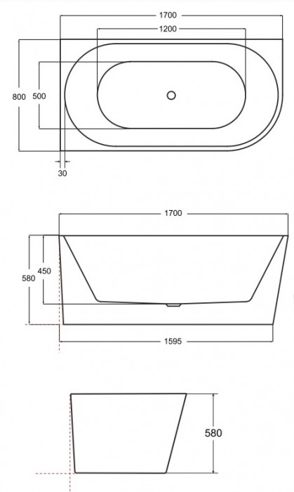 Besco Zoya 170x80 WAS-170-ZP
