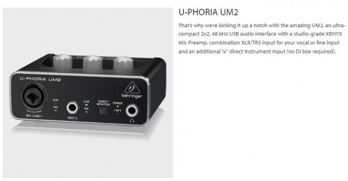 Behringer U-Phoria Studio