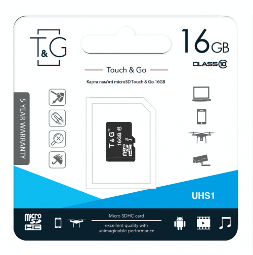 T&G microSDHC class 10 UHS-I 16Gb