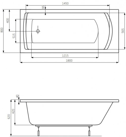 Roca Linea 180x80 A24T063000