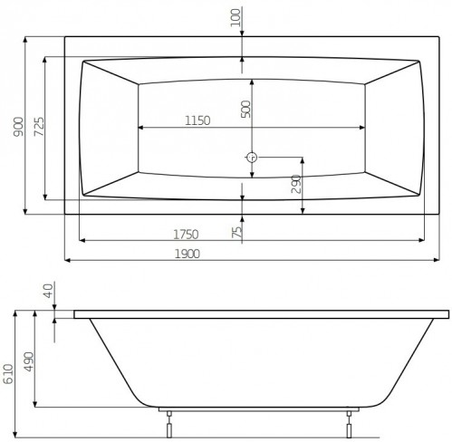 Roca Vita 190x90 A24T095000