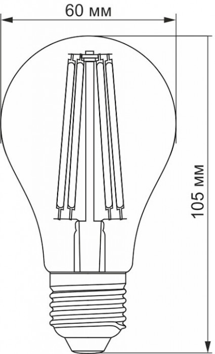 Videx Filament A60 10W 2200K E27