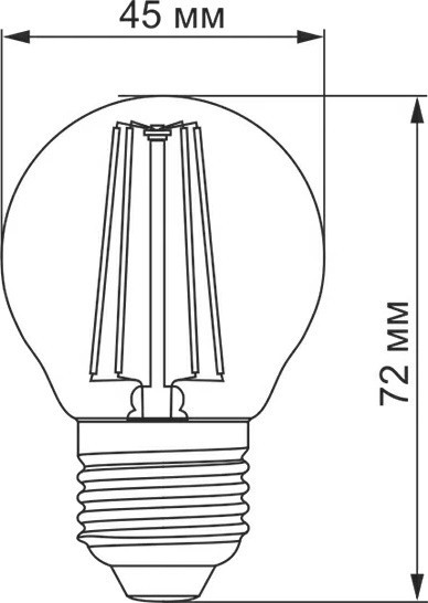 TITANUM Filament G45 4W 4100K E27