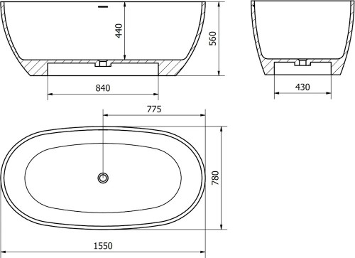 Mexen Torino 155x78 57271557810