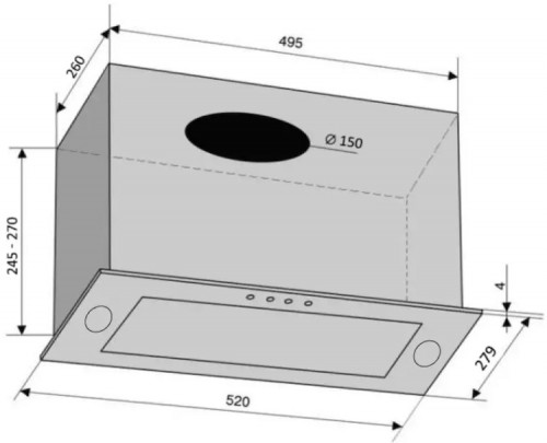 VENTOLUX Punto 520/279 IVG 1000 TRC MS