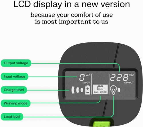 Green Cell PowerProof 850VA 480W (UPSLM480)