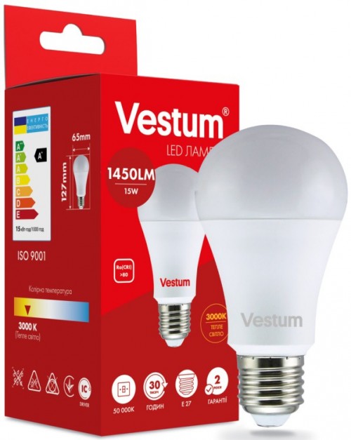 Vestum A65 15W 3000K E27