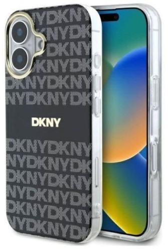 DKNY Repeat Texture Pattern with Stripe for iPhone 16