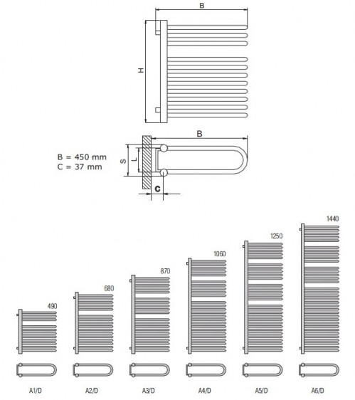 Чертеж с размерами