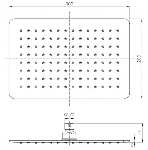 Чертеж с размерами Imprese SQ300200SS6