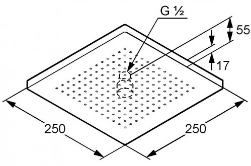 Чертеж с размерами Kludi A-QA 665310500