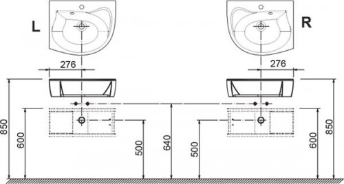 Ravak SDU Rosa L 560