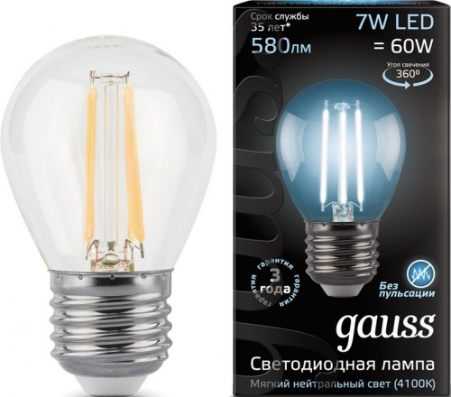 Gauss LED G45 7W 2700K E27 105802207