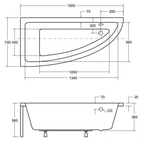 Besco Praktika 150x70