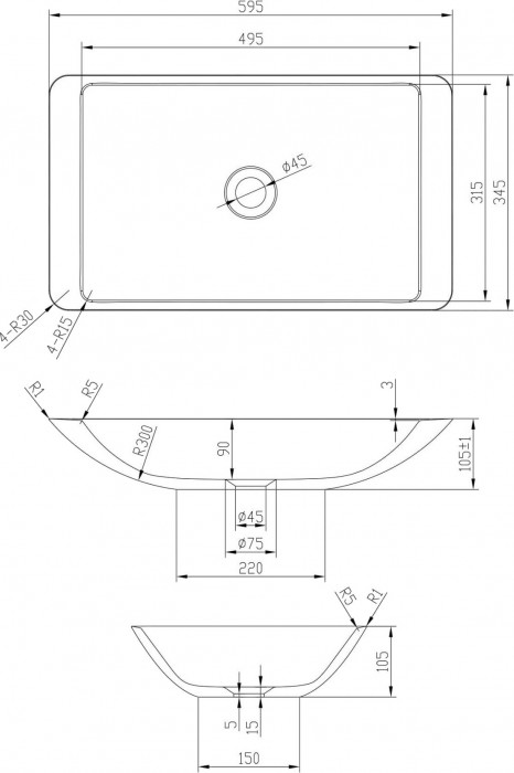 Volle Solid Surface 13-40-859