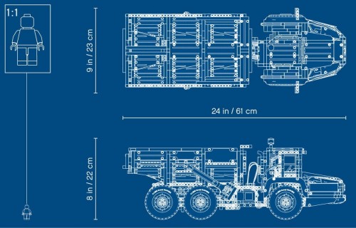 Lego 6x6 Volvo Articulated Hauler 42114