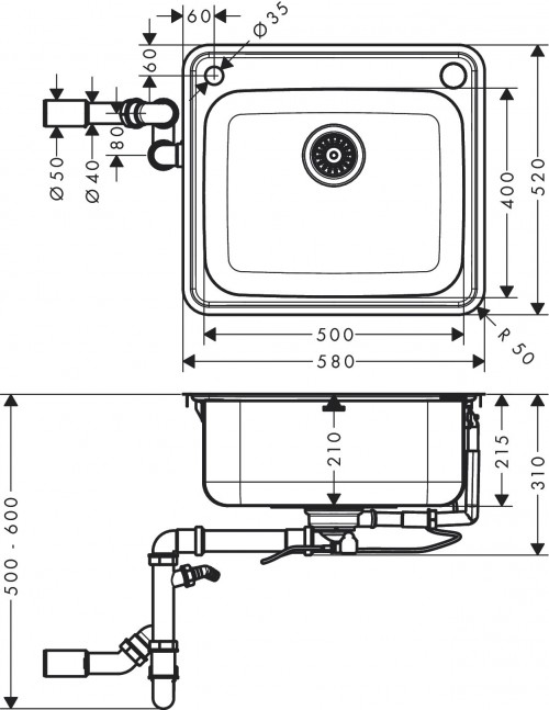 Hansgrohe S41 S412-F500 43336