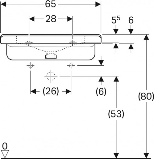 Geberit Renova Comfort Square 65 128667000