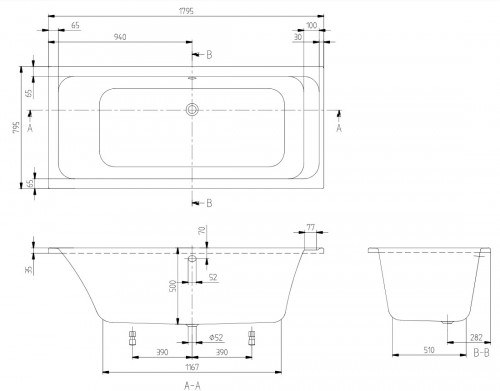 Villeroy & Boch Omnia Architectura 180x80 UBA180ARA2V-01