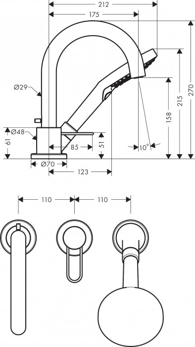 Axor Uno 38436000