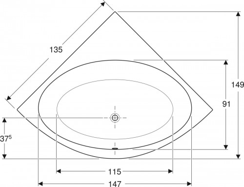 Geberit Selnova 135x135 554.287.01.1