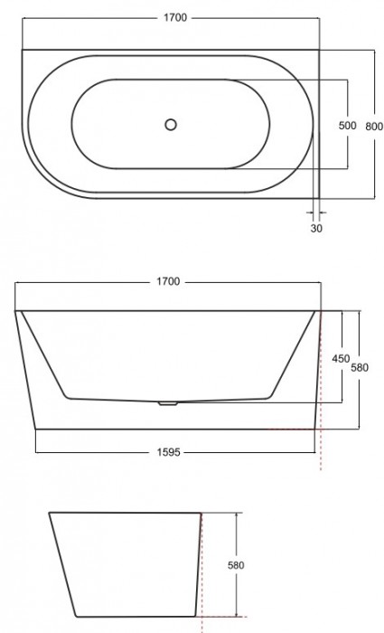 Besco Zoya 170x80 WAS-170-ZP