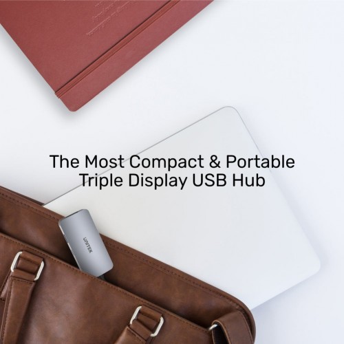 Unitek uHUB P5 Trio 5-in-1 USB-C Hub with MST Triple Monitor