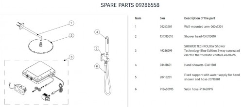 Tres Shower Technology Blue Edition 09286558