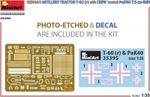 MiniArt German Artillery Tractor T-60(r) and Crew Towing Pak