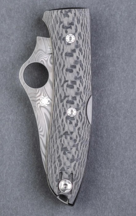 Spyderco Spyopera Carbon Damascus