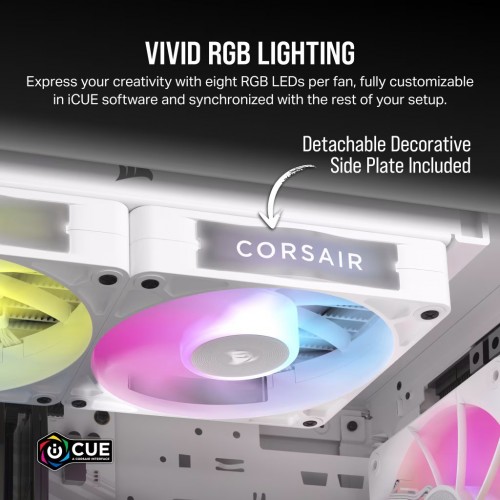 Corsair iCUE LINK RX140 RGB PWM Twin Pack White