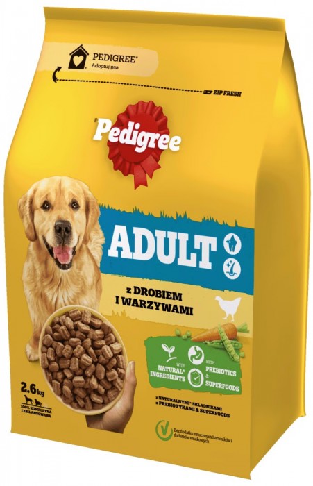 Pedigree Adult Medium/Large Poultry/Vegetables 2.6 kg