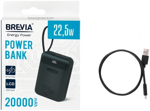 Brevia Powerbank 20000 22.5W Type-C + Lightning