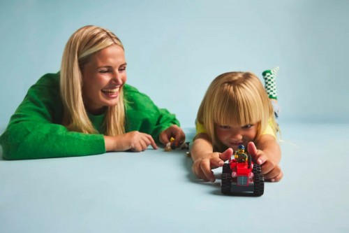 Lego Red Farm Tractor with Trailer and Sheep 60461