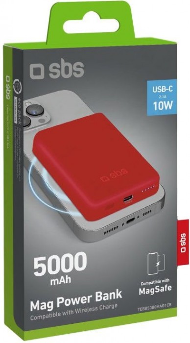 SBS Wireless Magnetic Power Bank 5000