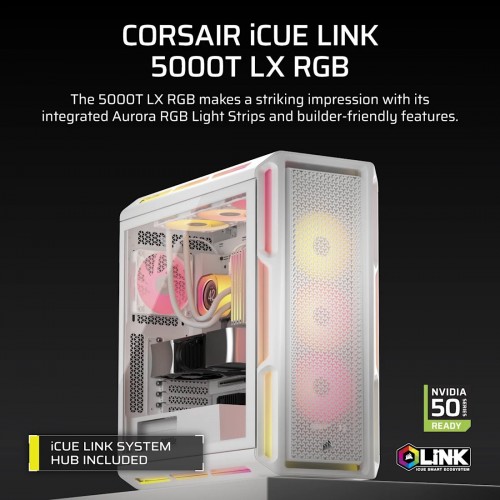 Corsair iCUE 5000T LX RGB White