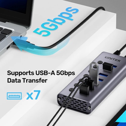 Unitek 7-in-1 Individual Switches Hub