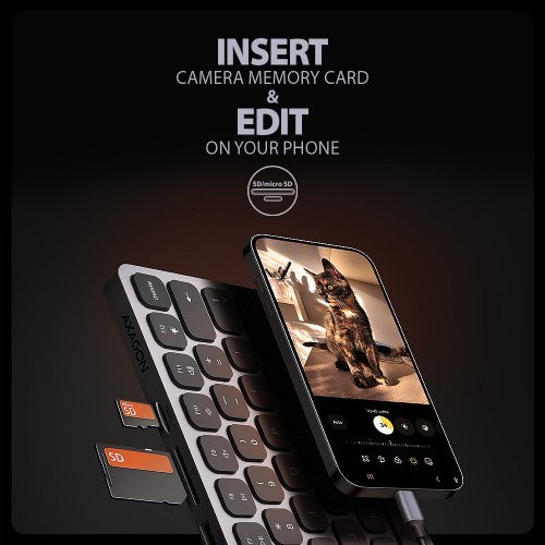 Axagon Multi-port USB-C 5Gbps hub with keyboard