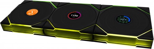 Lian Li Uni Fan TL120 LCD Wireless 3-pack Black