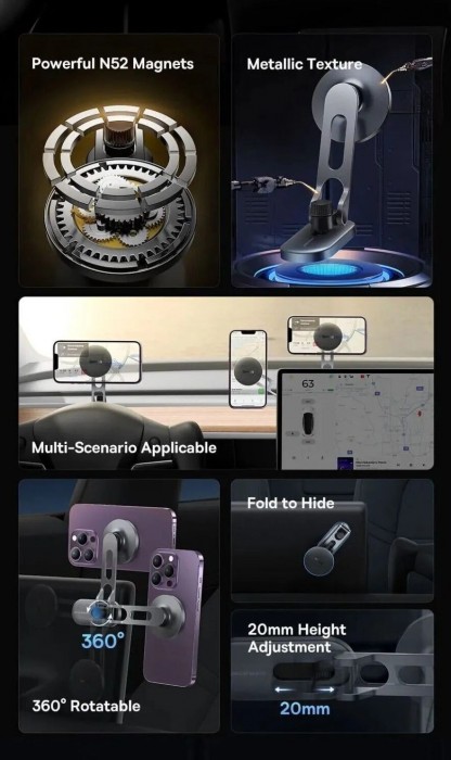 BASEUS T-Space Folding Metal Car Mount