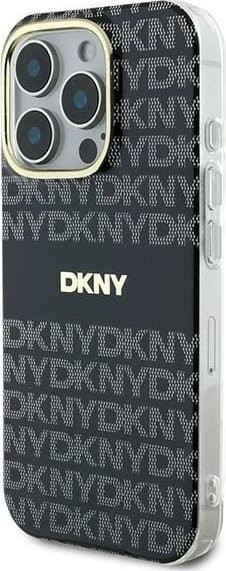 DKNY Repeat Texture Pattern with Stripe for iPhone 16 Pro Ma