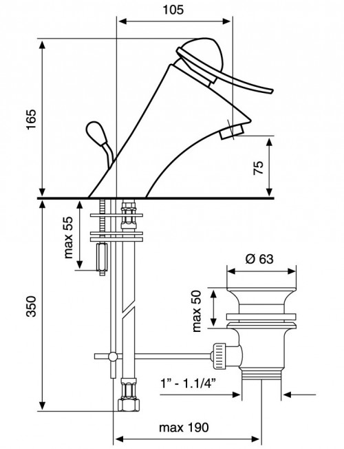 Чертеж с размерами