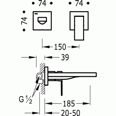 Чертеж с размерами